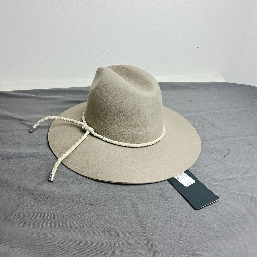 Rag & Bone Valencia Wool Fedora Hat Warm Grey NWT